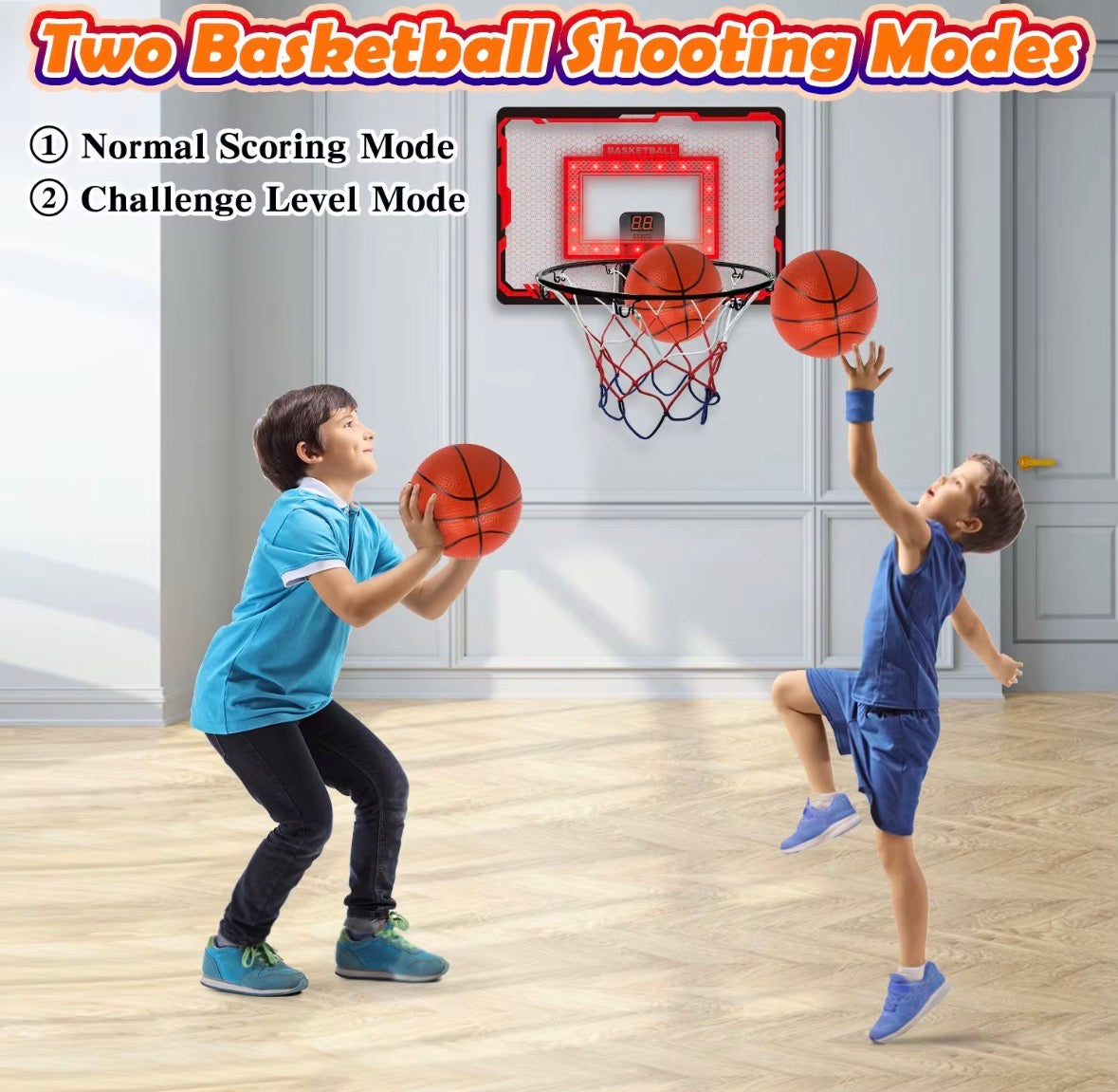 2026 Factory Wholesale Custom Mini Portable
Basketball Hoop Door Kids Wall Mounted Basketball Hoop Set With Led Scoring Board
