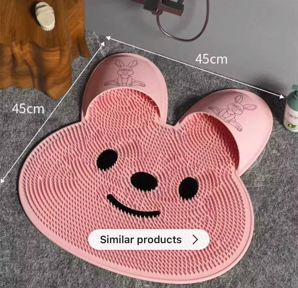 New Silicone Foot Bath & Exfoliating Shower Mat, Massage Foot Pad, Non-Slip Bathroom Mat