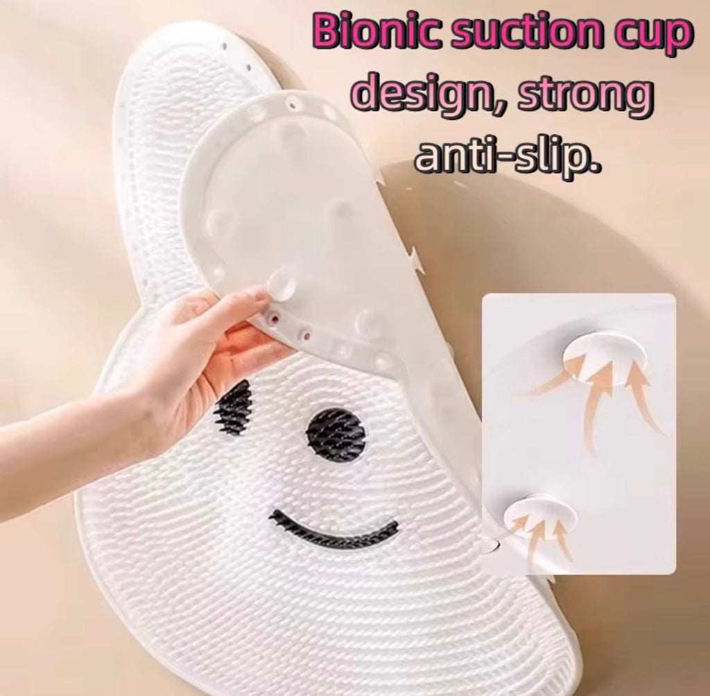 New Silicone Foot Bath & Exfoliating Shower Mat, Massage Foot Pad, Non-Slip Bathroom Mat