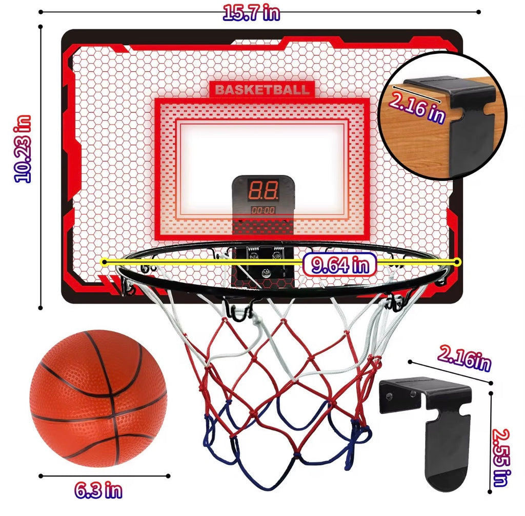 2026 Factory Wholesale Custom Mini Portable
Basketball Hoop Door Kids Wall Mounted Basketball Hoop Set With Led Scoring Board
